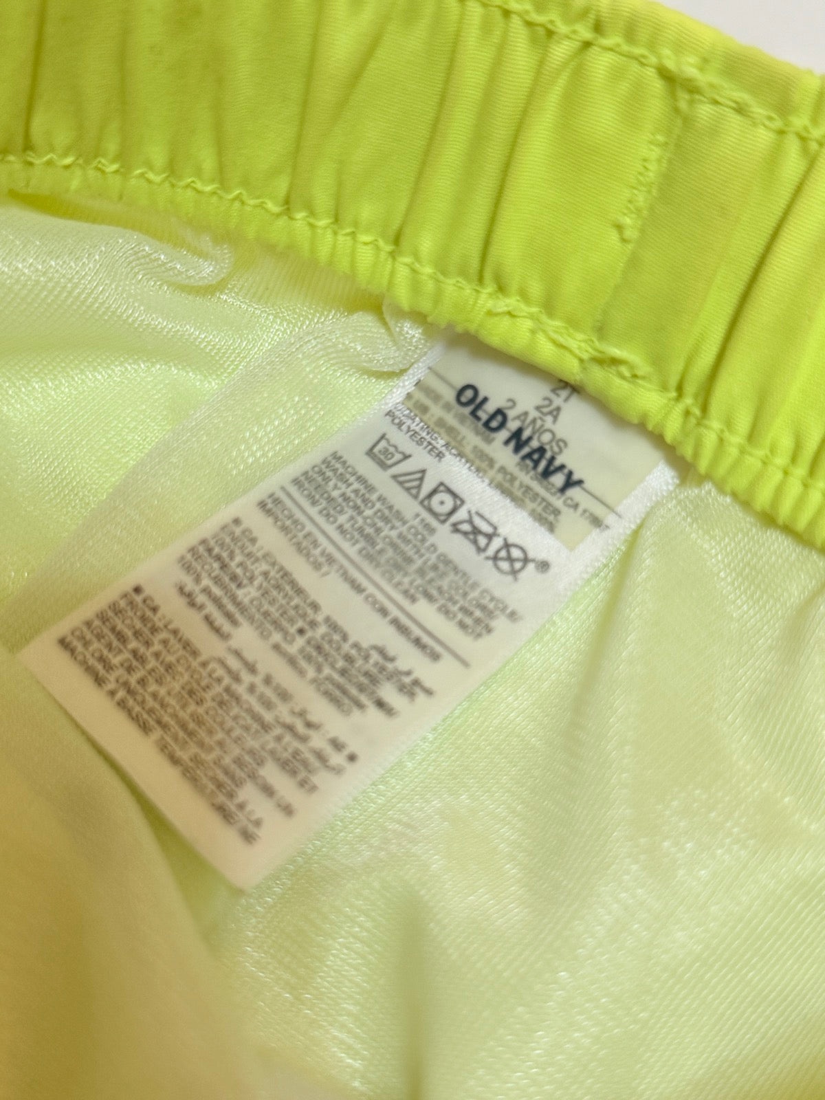 Old Navy Neon Yellow Swim Shorts 2T