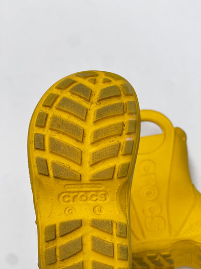 Crocs Handle It Yellow Rain Boots Size C6 US6