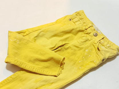 Zara Girls Yellow Skinny Jeans Size 5