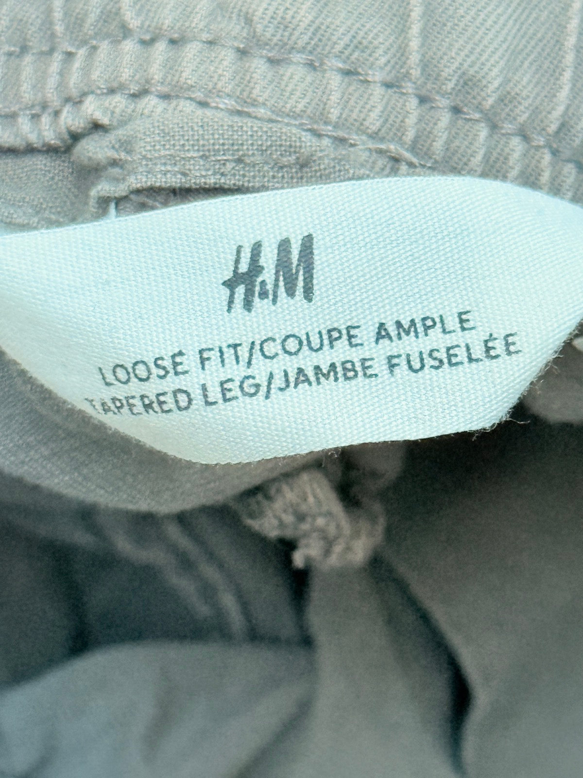 H&M Gray Loose Fit Tapered Pants Size 7-8Y