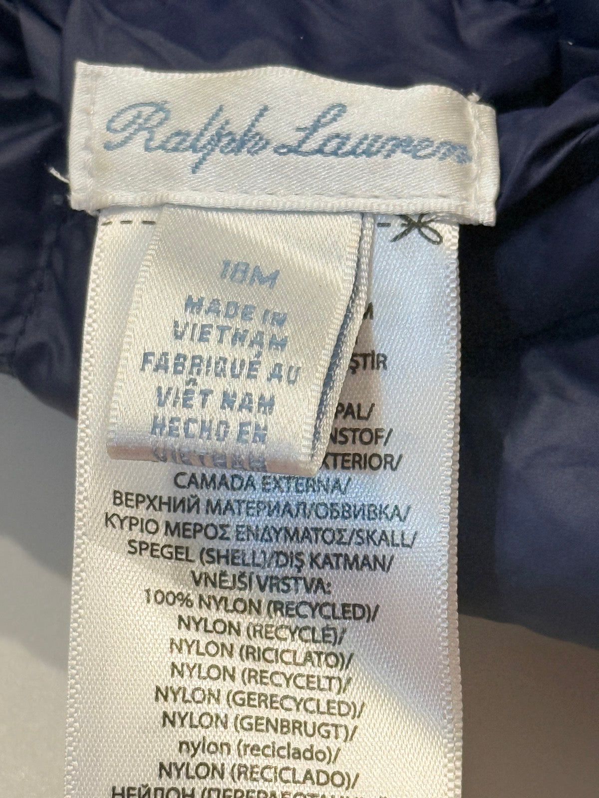 Ralph Lauren Reversible Puffer Jacket 18M