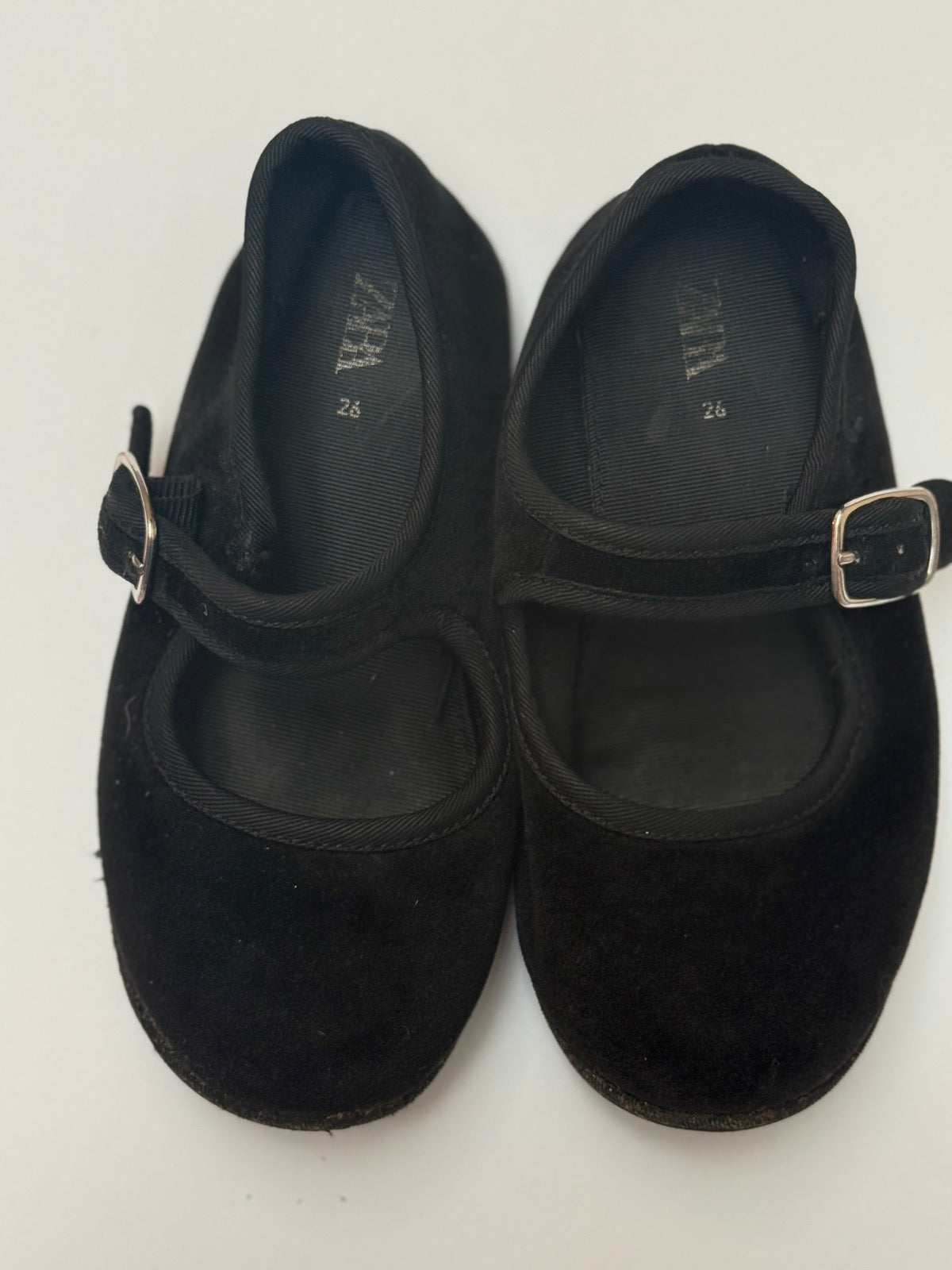 Zara Black Velvet Mary Jane Shoes Size 9