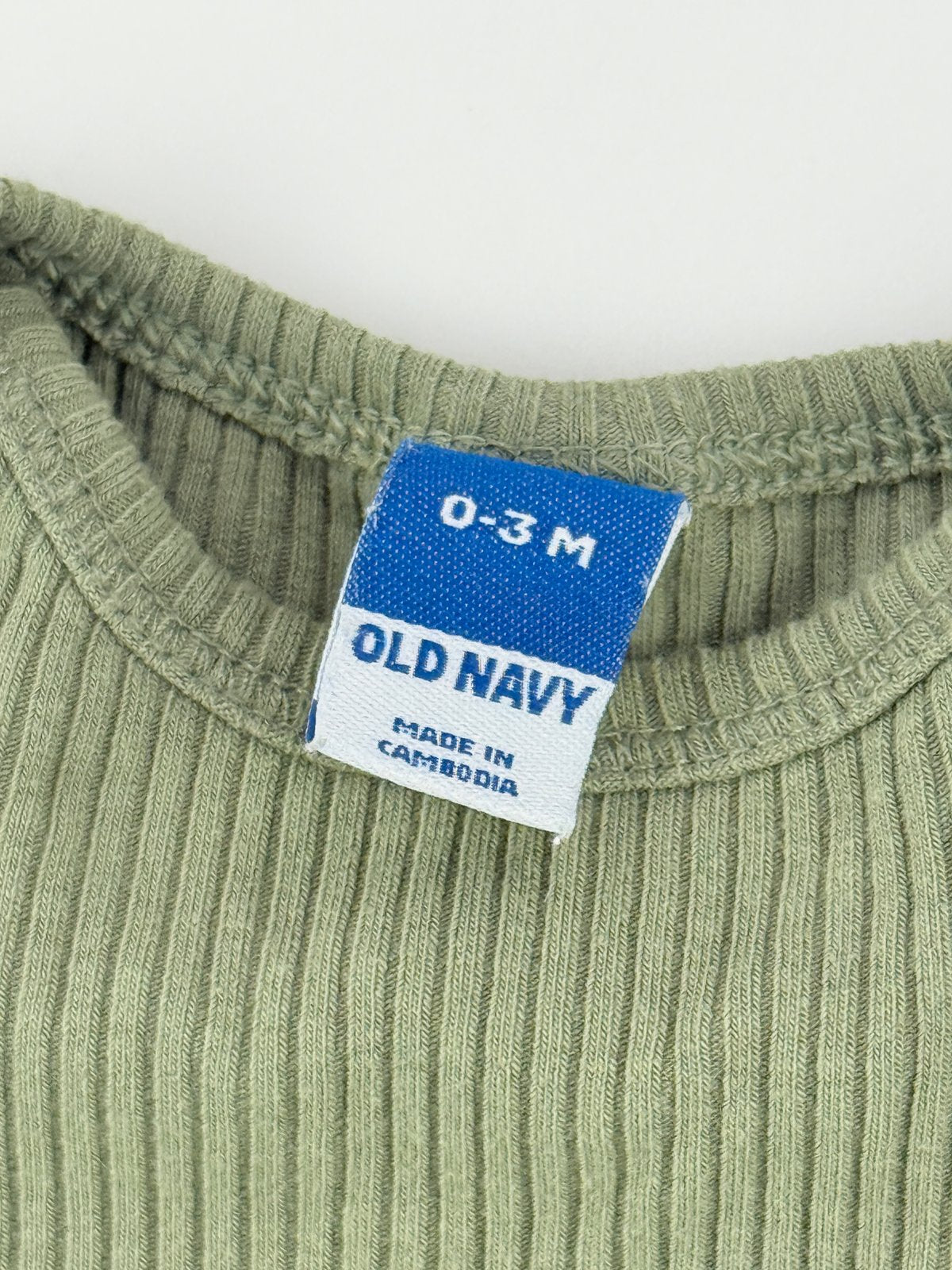 Old Navy Olive Ribbed Bodysuit 0-3M
