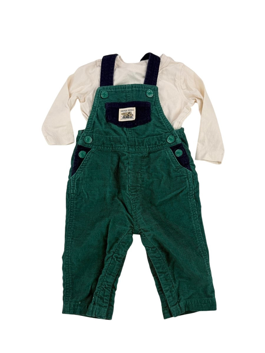 Old Navy Corduroy Overalls and Bodysuit Set 3-6M