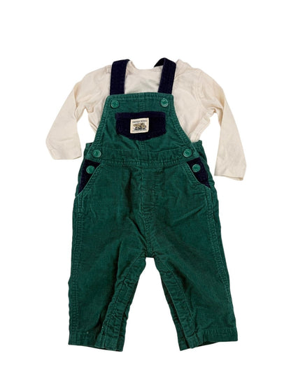 Old Navy Corduroy Overalls and Bodysuit Set 3-6M