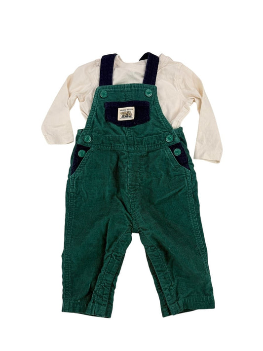 Old Navy Corduroy Overalls and Bodysuit Set 3-6M