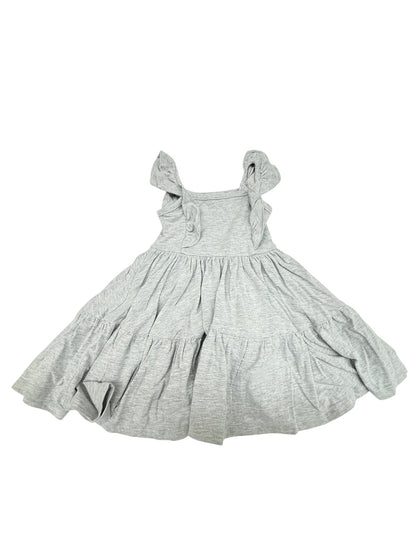 The Whimsical Fox Grey Tiered Ruffle Dress 18-24M