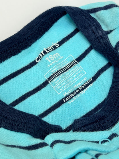Carter's Whale Striped Footed Sleeper 18m