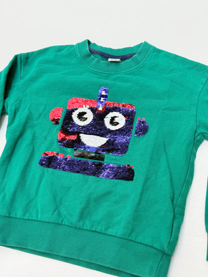 Baleno Junior Sequin Robot Sweatshirt Size 8