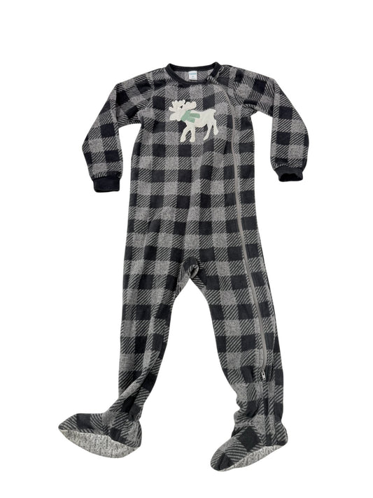 Pekkle Buffalo Plaid Moose Sleeper 4T