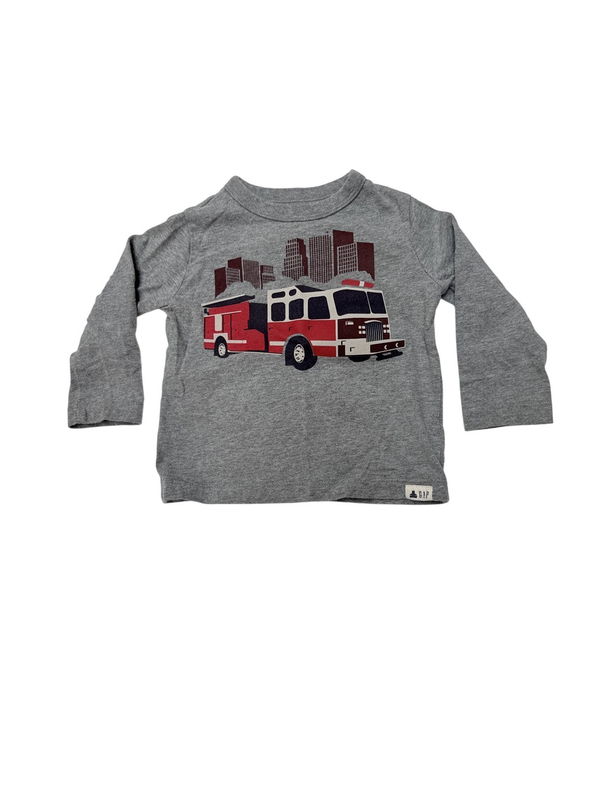 Gap Fire Truck Long Sleeve T-Shirt 12-18M