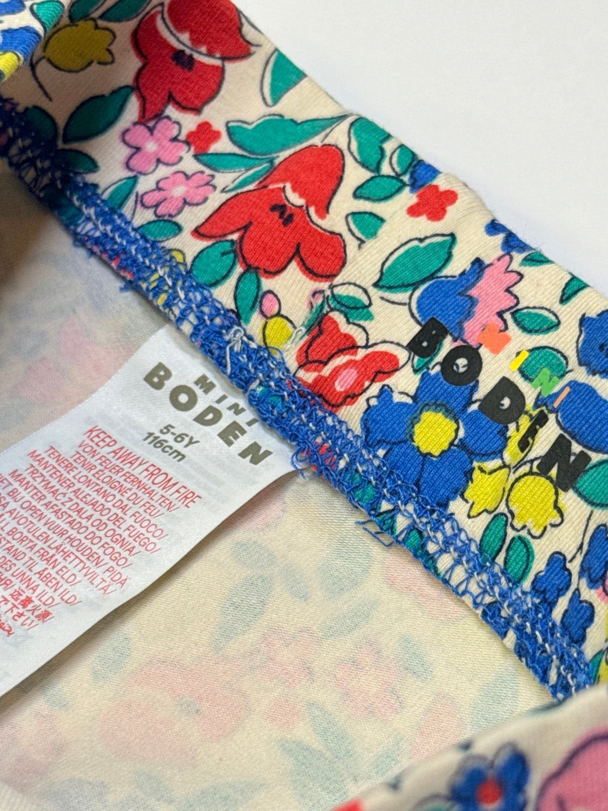 Mini Boden Floral Leggings Size 5-6Y