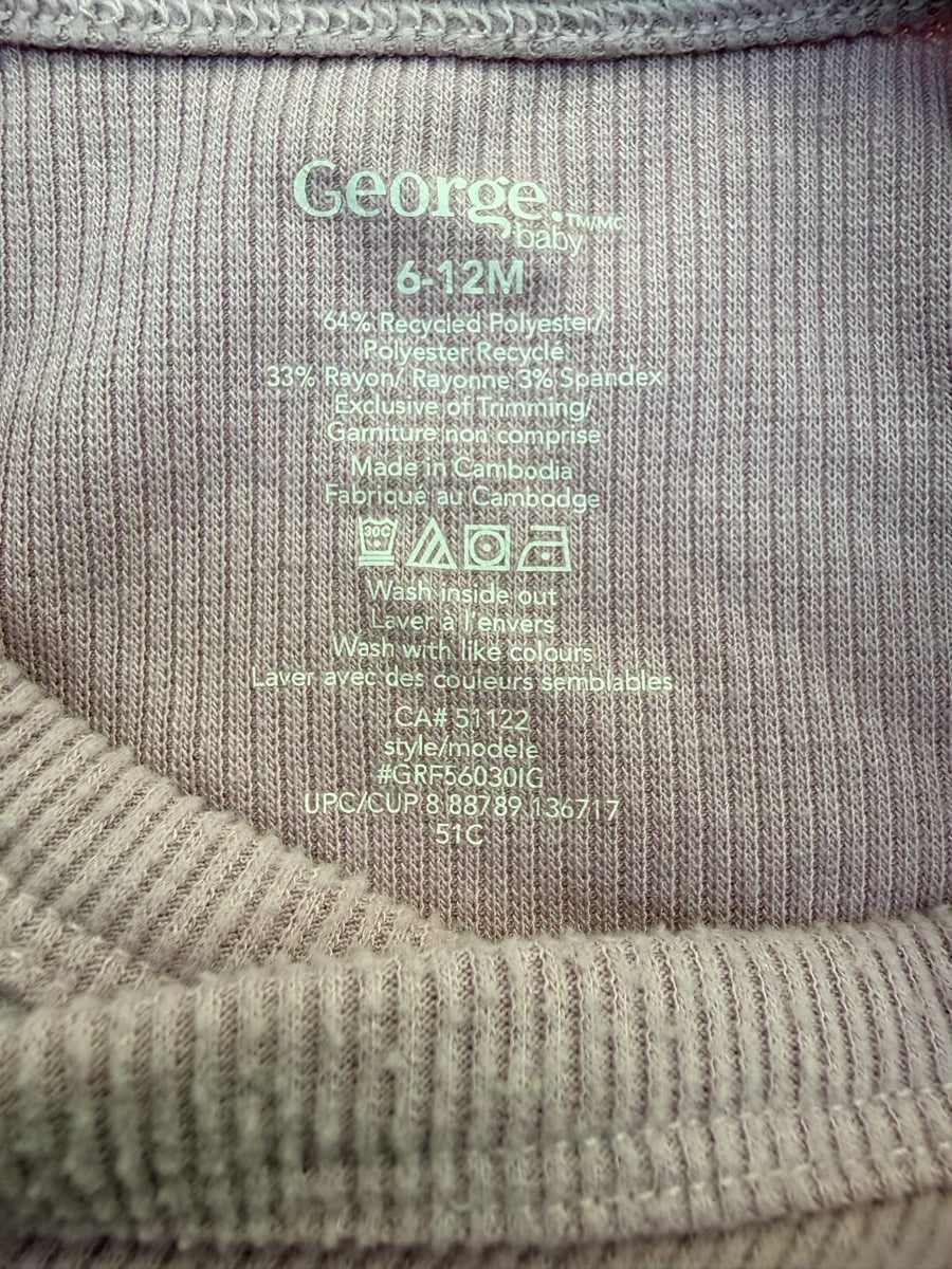 George Baby Lavender Bodysuit Pant Set 6-12M