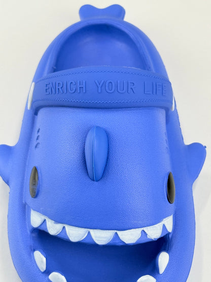 Blue Shark Clogs with Heel Strap US10.5
