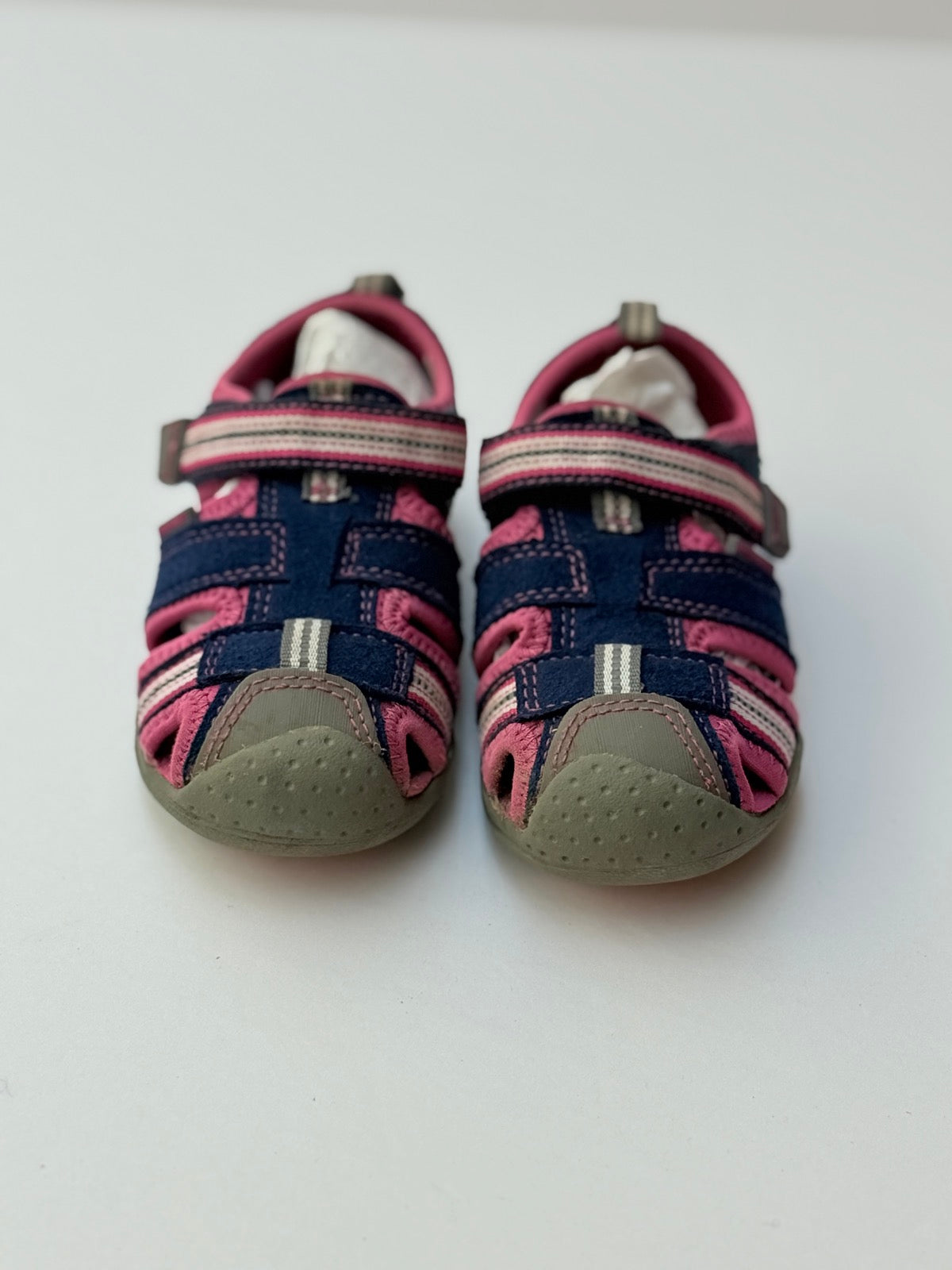 Pediped Sahara Navy Pink Sandals Size 6-6.5