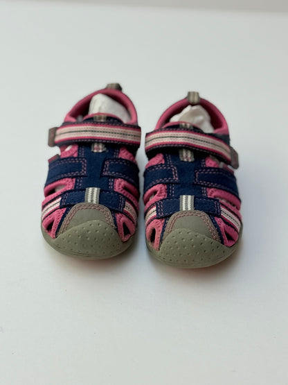 Pediped Sahara Navy Pink Sandals Size 6-6.5
