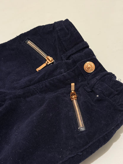 Denim Co Navy Corduroy Skinny Pants 3-4Y