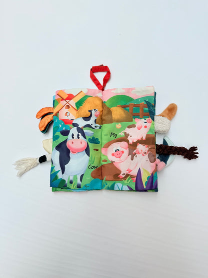 Hahaland Farm Animal Tails Cloth Book