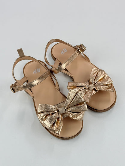 H&M Rose Gold Bow Sandals US11.5