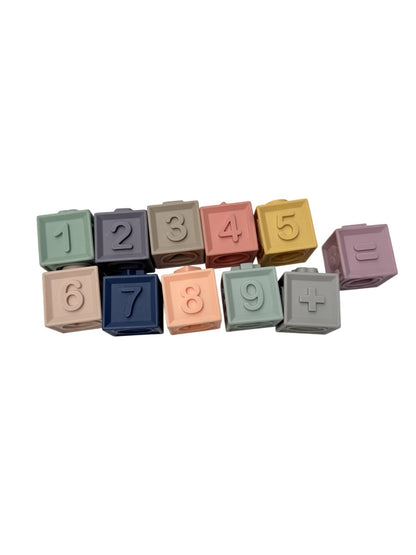 Silicone Number Blocks Stacking Toy Set