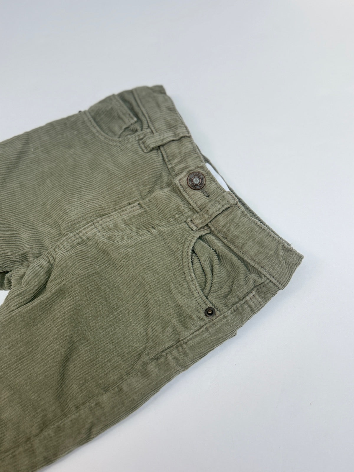Zara Olive Corduroy Pants 12-18M