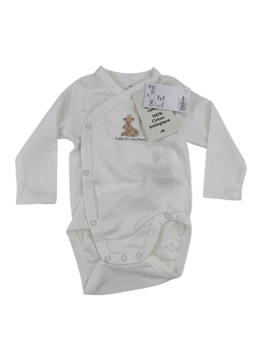 NWT - H&M Giraffe Wrap Bodysuit Size 4-6M
