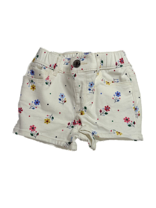 Gap Floral Denim Shortie Short 3T