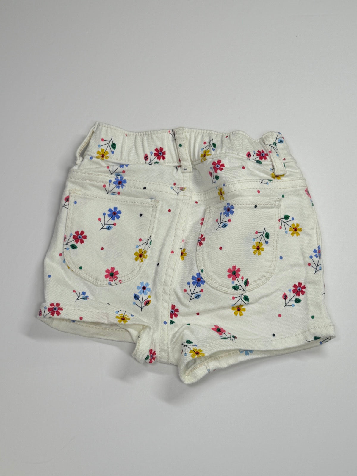 Gap Floral Denim Shortie Short 3T