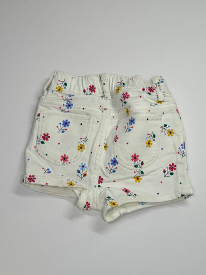 Gap Floral Denim Shortie Short 3T