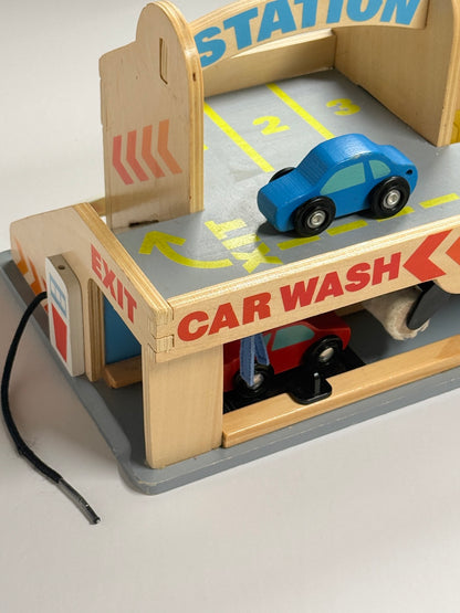 Melissa & Doug Wooden Service Station Car Wash Toy