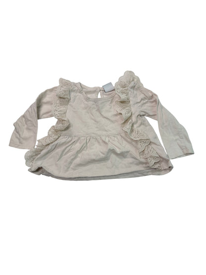 Zara Cream Lace Ruffle Peplum Top 18-24M