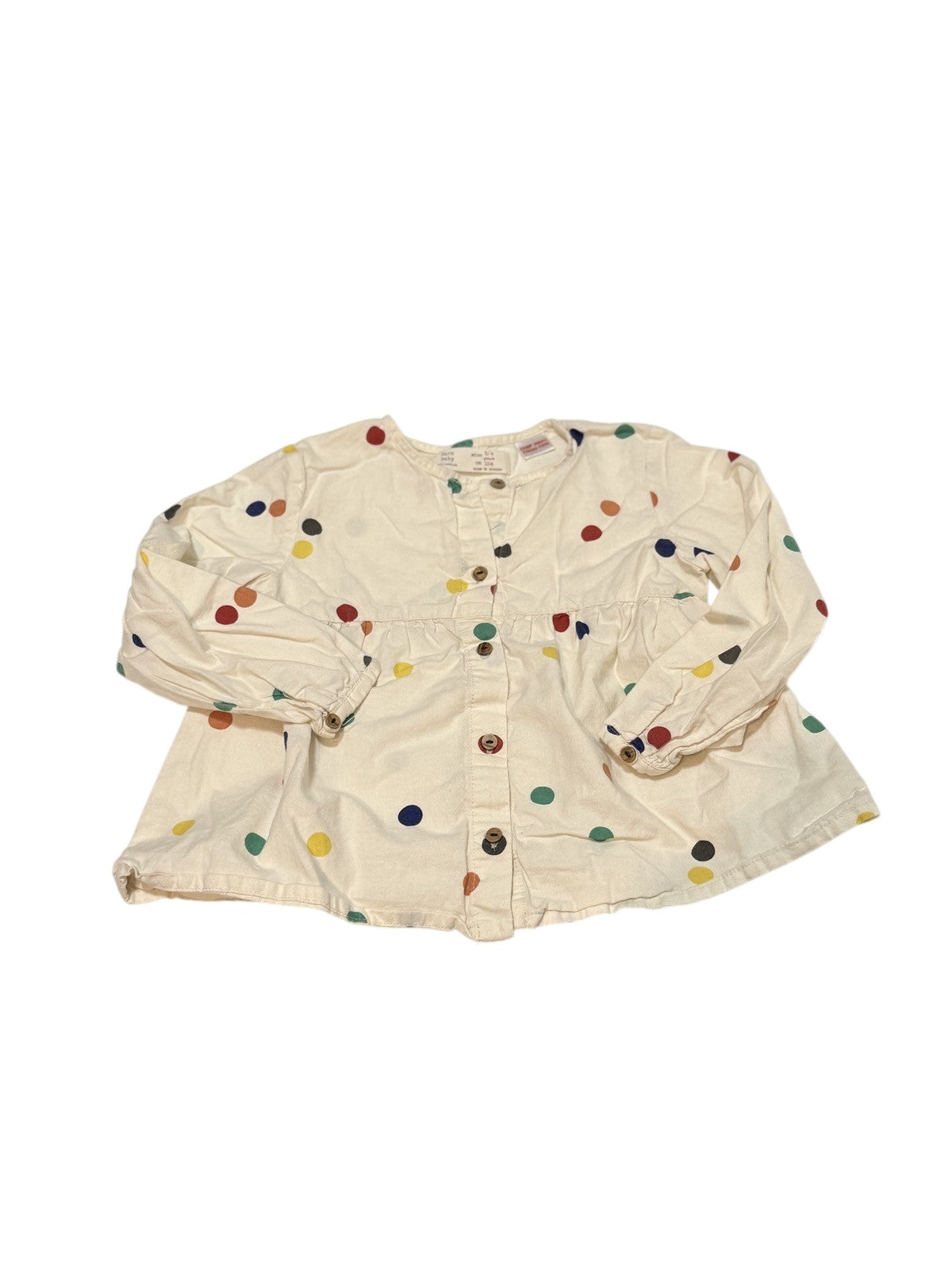Zara Baby Polka Dot Blouse Size 3 4