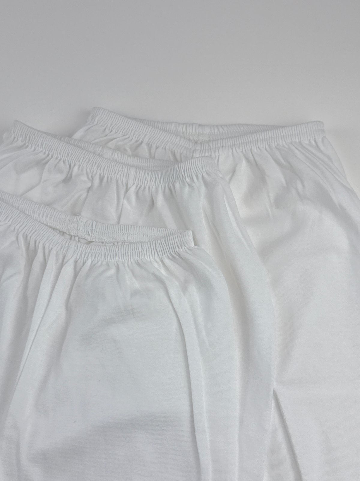 White Cotton Baby Pants 3-Pack