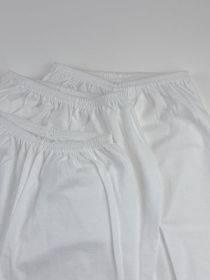 White Cotton Baby Pants 3-Pack