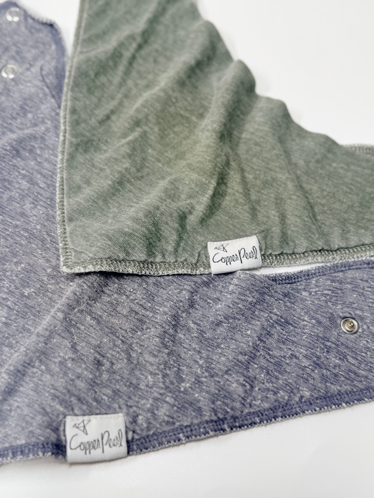 Copper Pearl Gray Blue Bandana Bibs OS