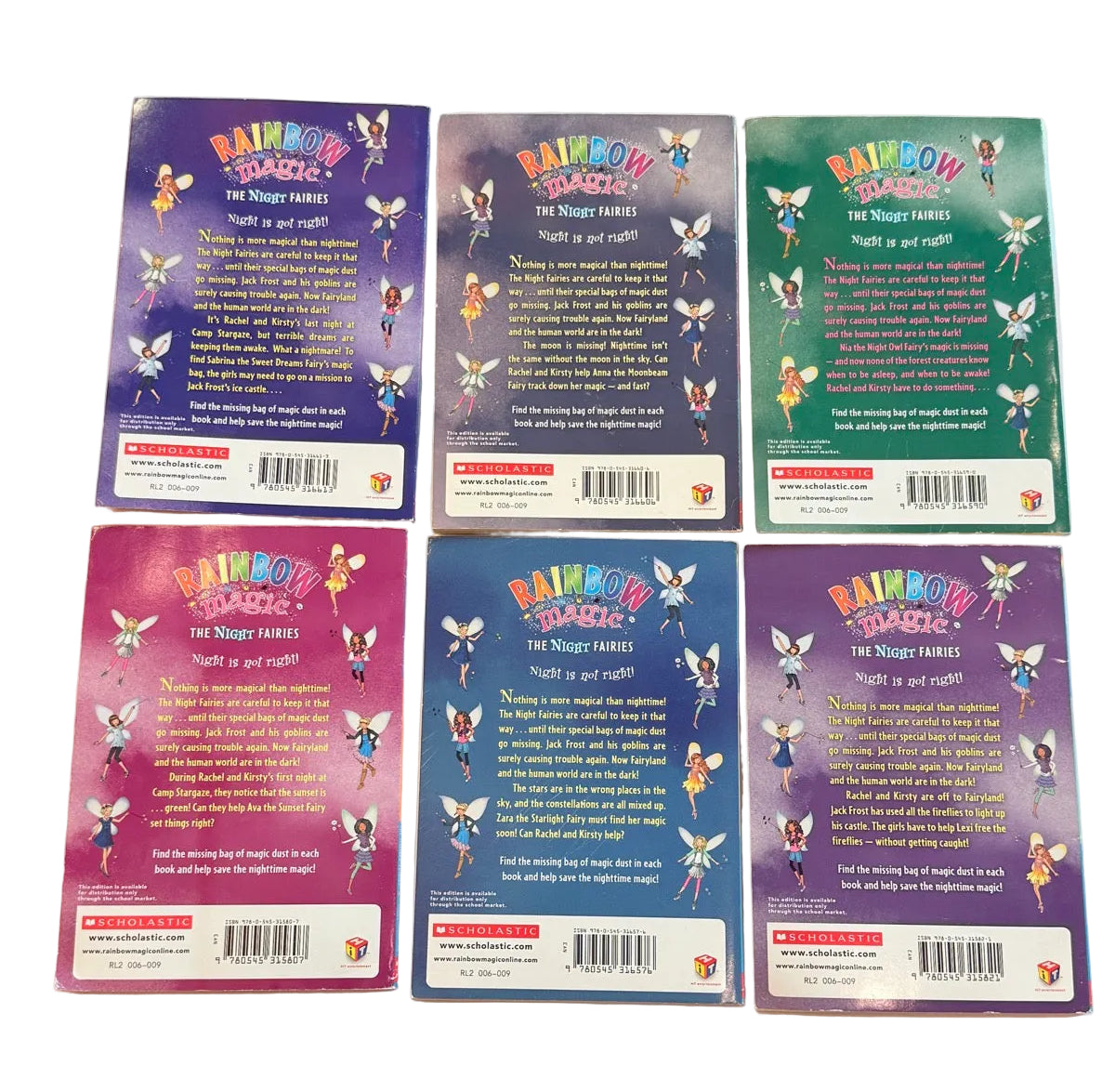 7 Daisy Meadows Night Fairies Books Bundle
