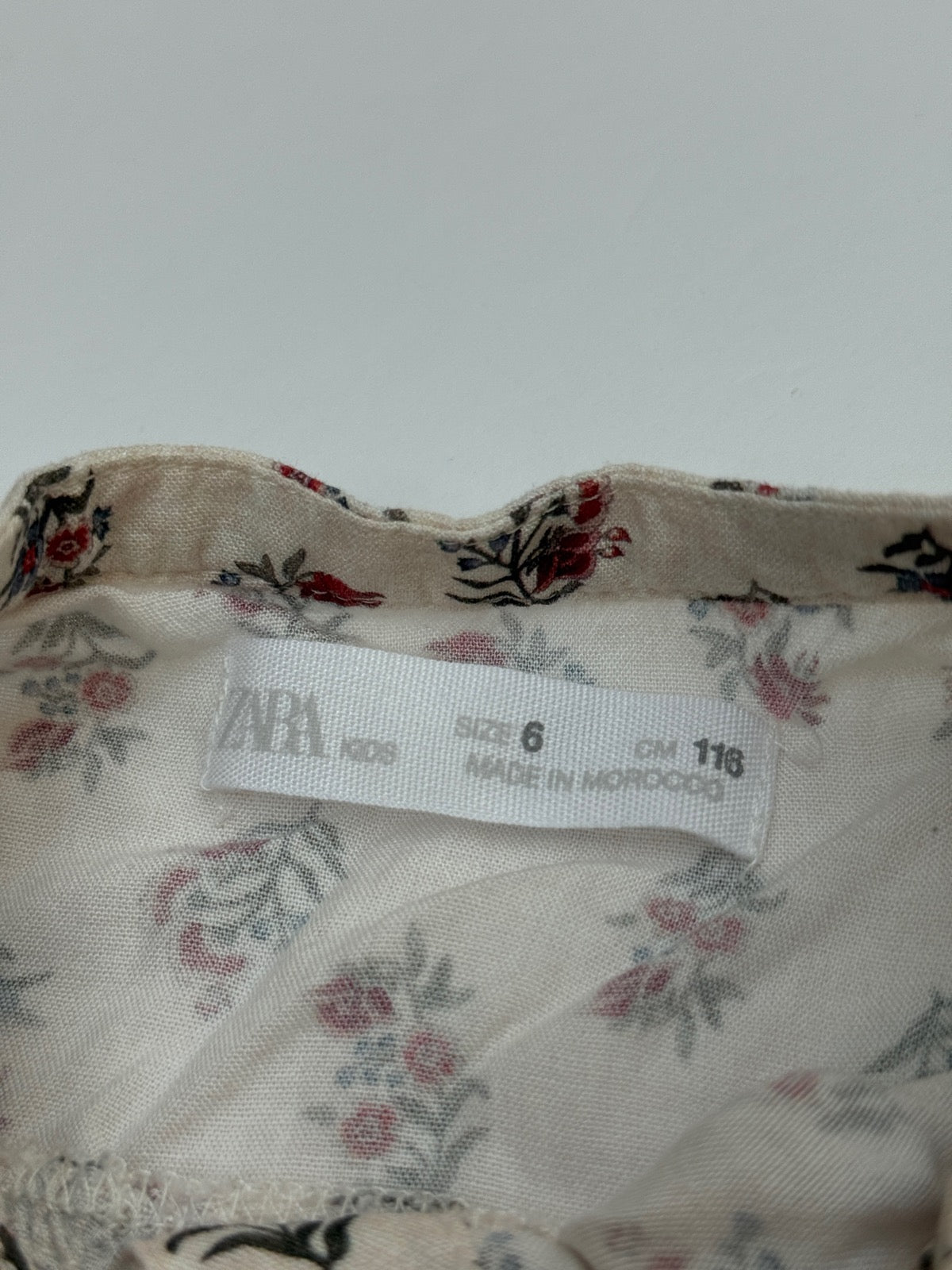 Zara Kids Floral Button Blouse Size 5-6Y