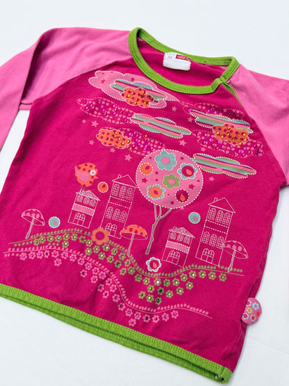 Name It Pink Graphic Long Sleeve Top 18-24m