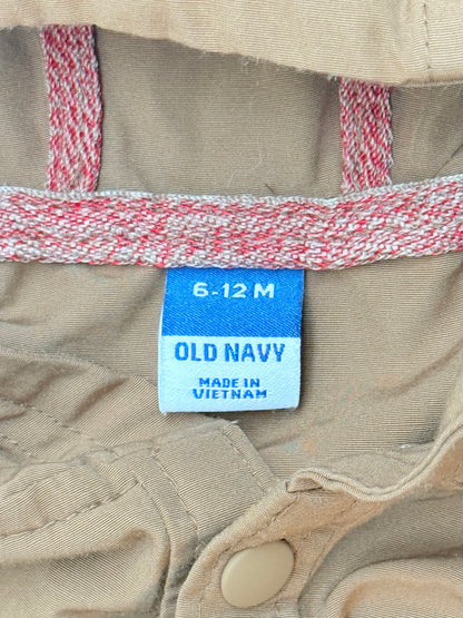 Old Navy Khaki Hooded Jacket 6-12M