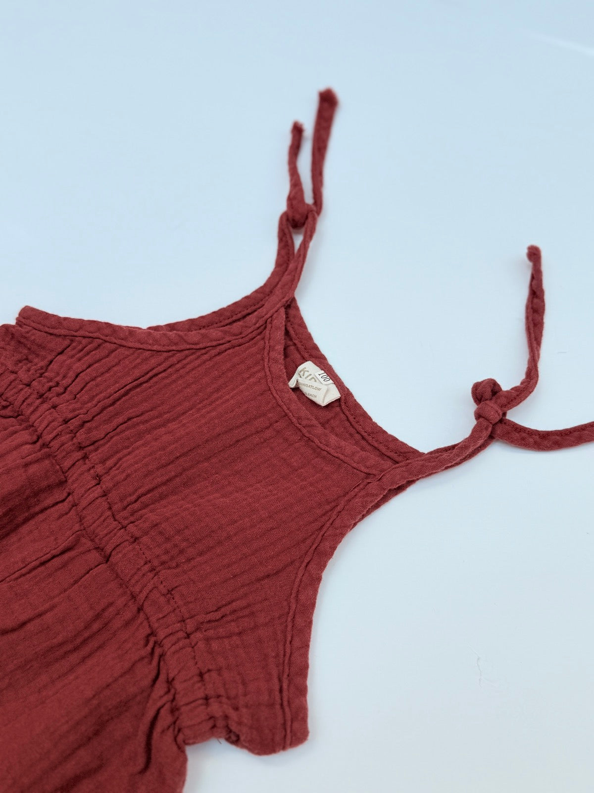 Kids Tales Rust Muslin Romper Size 100