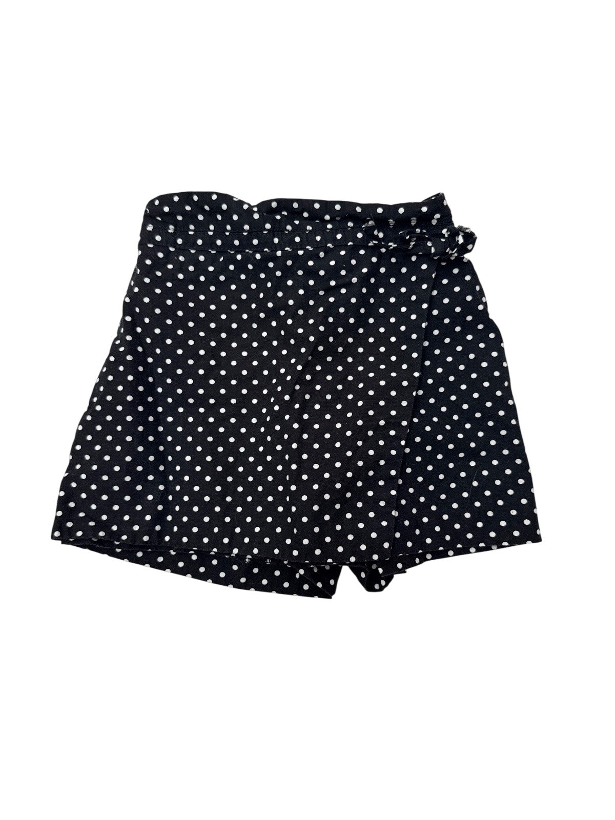 Zara Black Polka Dot Wrap Skirt Size 6