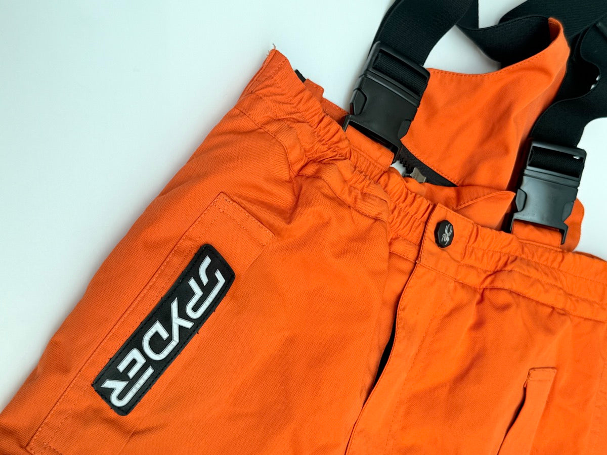 Spyder Orange Snow Bib Overalls XL 6/7Y
