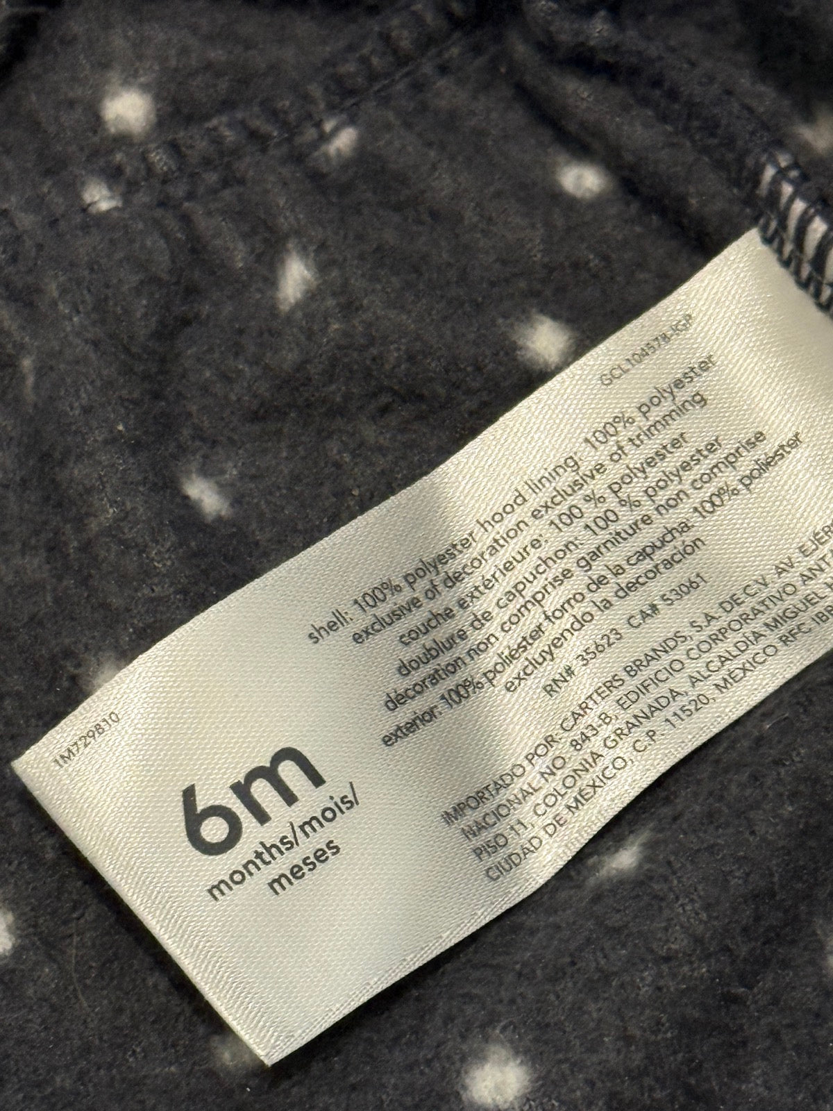 Carter's Polka Dot Sherpa Hooded Jacket 6M