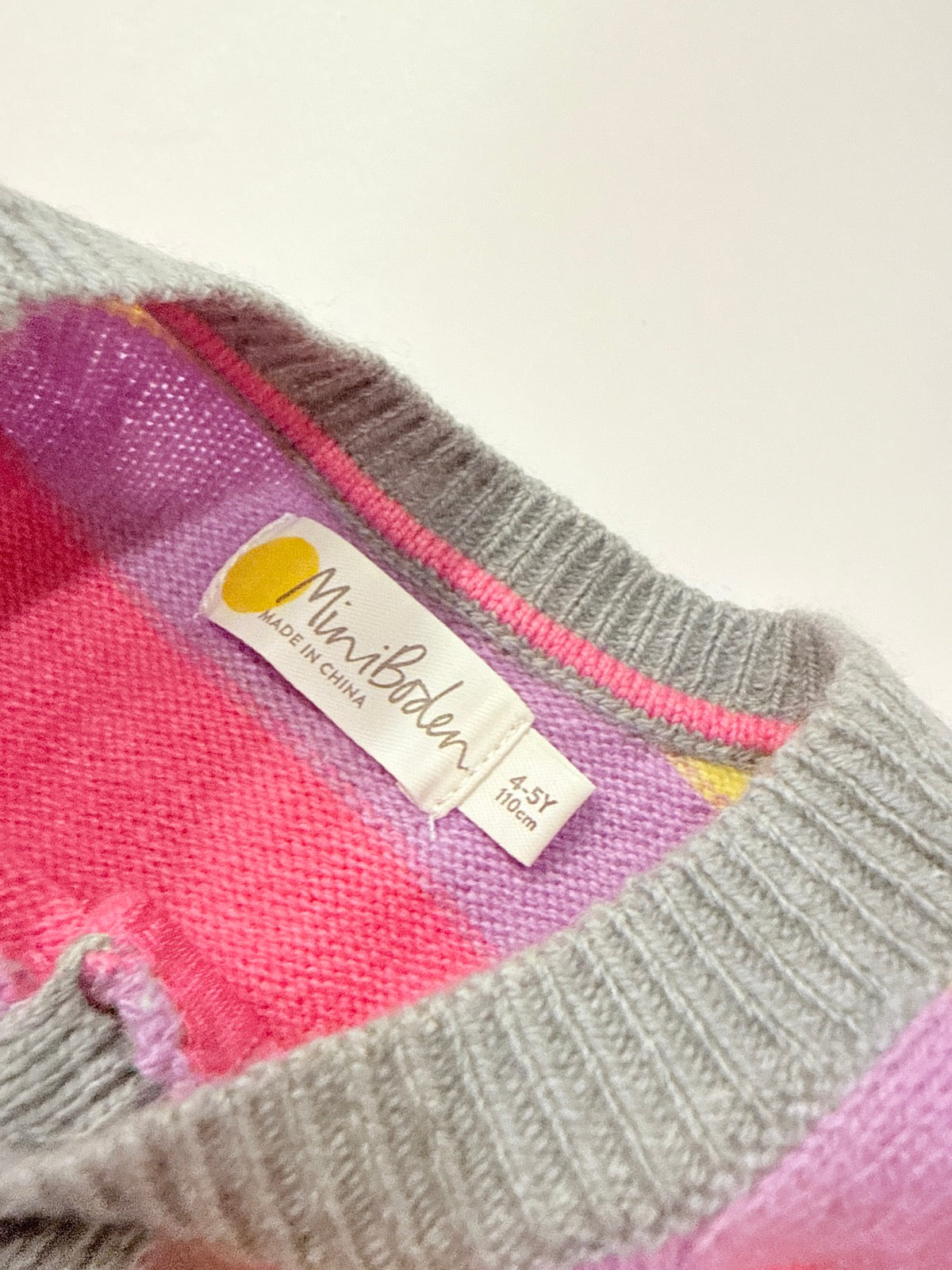 Mini Boden Rainbow Stripe Cardigan 4-5Y
