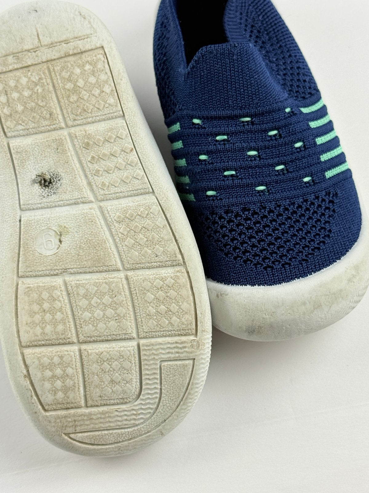 Navy Knit Slip-On Shoes Size 6