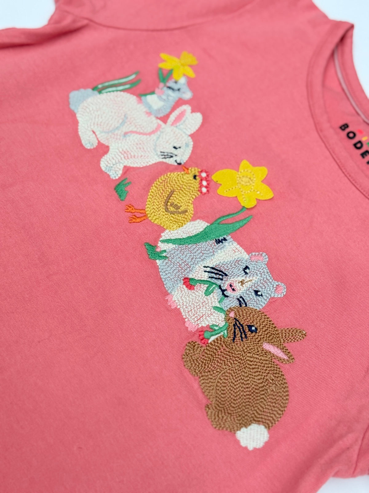 Mini Boden Easter Animals Embroidered T-Shirt 6-7y