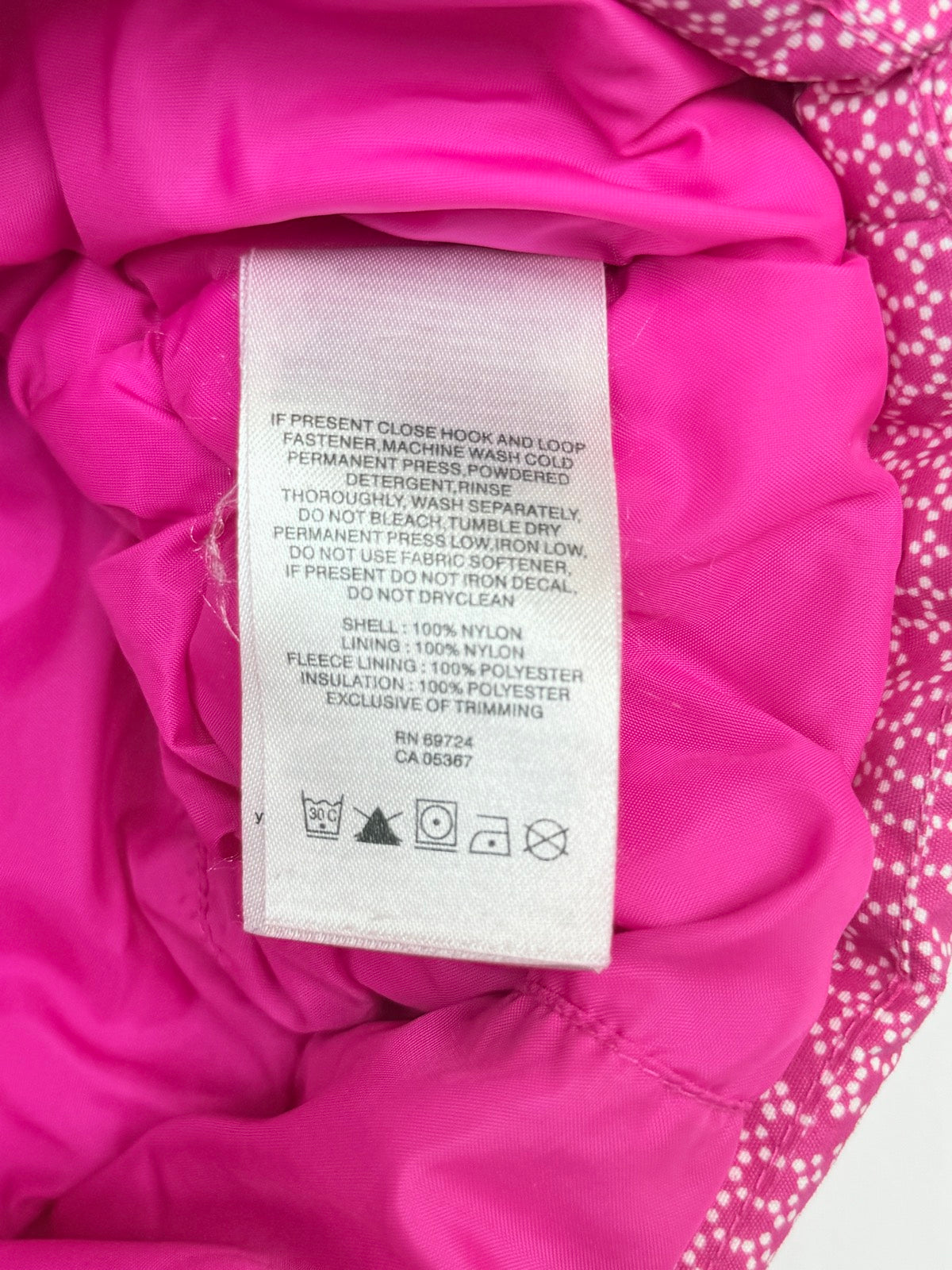 Columbia Pink Dot Print Hooded Jacket 2T