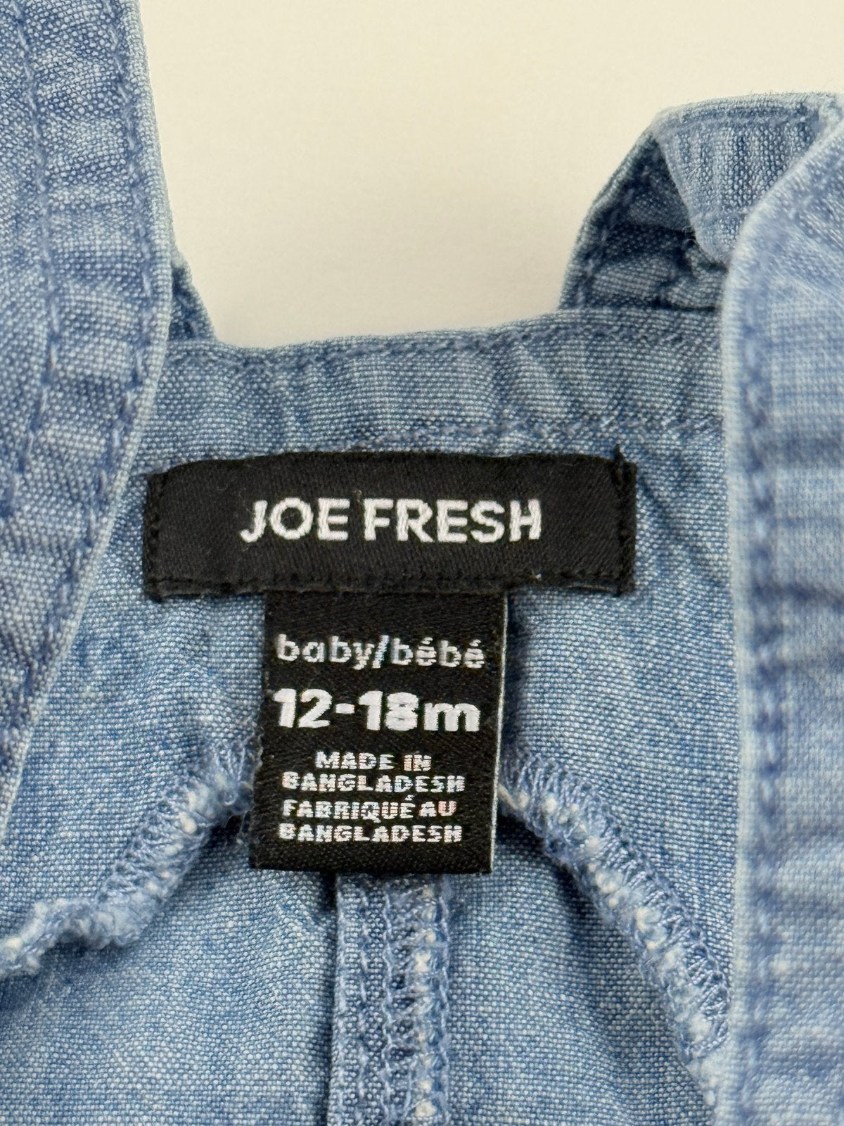Joe Fresh Chambray Shortalls Overalls 12-18M