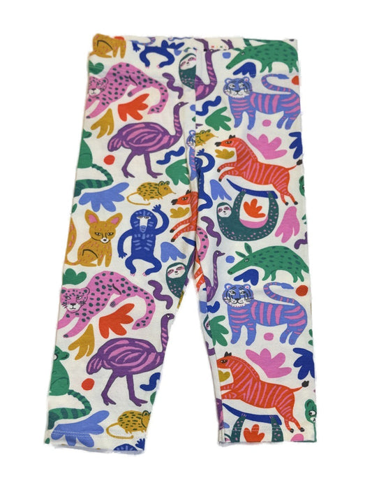 Mini Boden Animal Print Capri Leggings Size 5-6Y