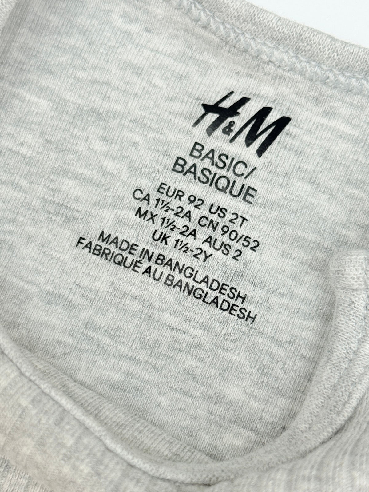 H&M Ribbed Bodysuits 2-Pack Size 2T